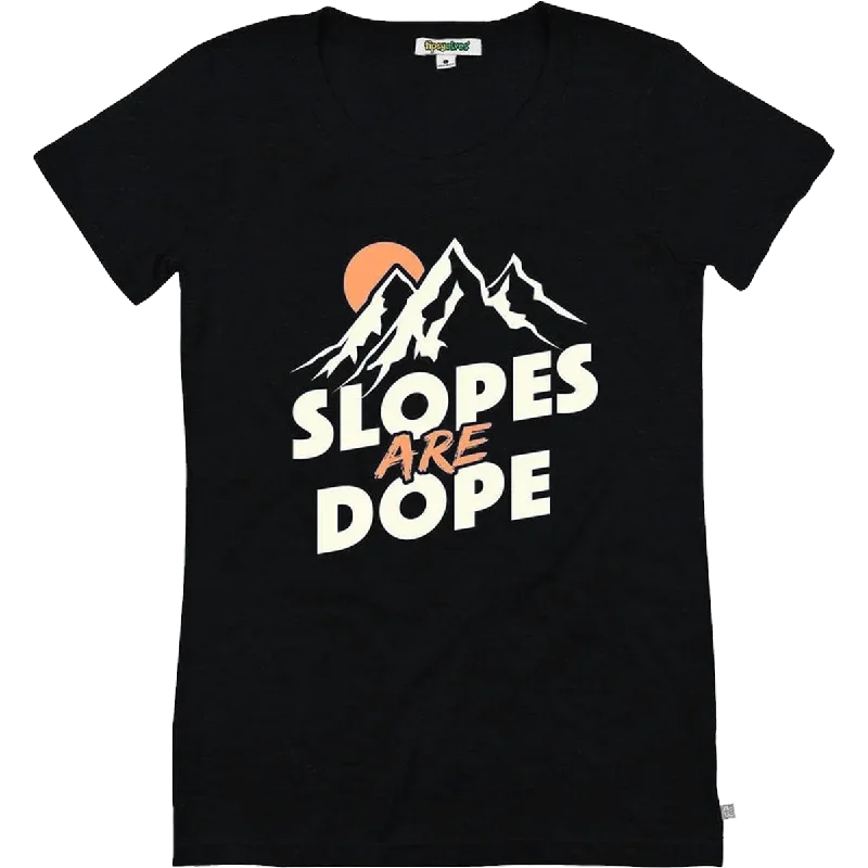 women's halter tops -Women's Slopes Are Dope Tee