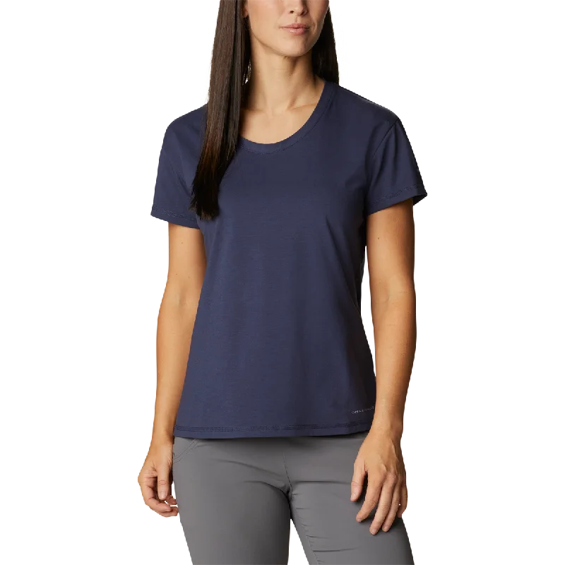 women's scalloped hem tops -Women's Sun Trek Short Sleeve Tee