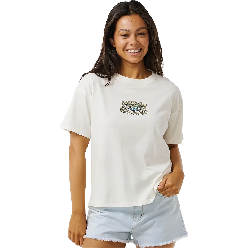 women's graphic cropped T-shirts -Women's Vacation Relaxed Tee