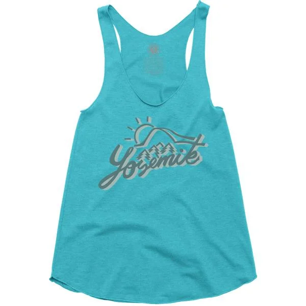 women's long sleeve tops -Women's Yosemite Scripty Racerback