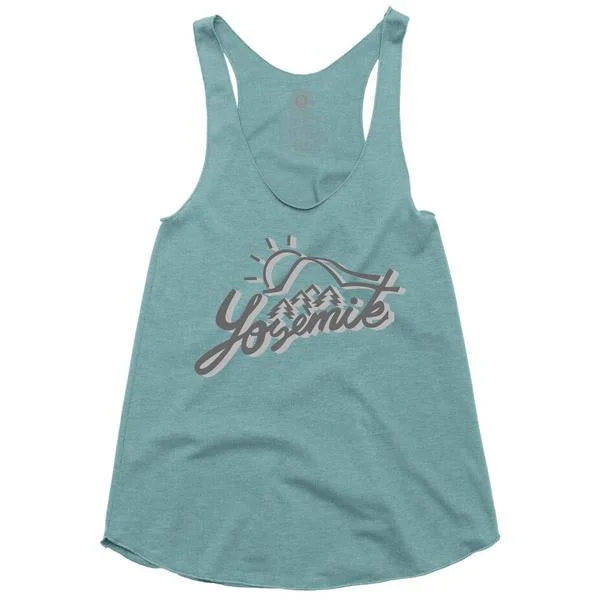 ladies' floral blouses -Women's Yosemite Scripty Racerback