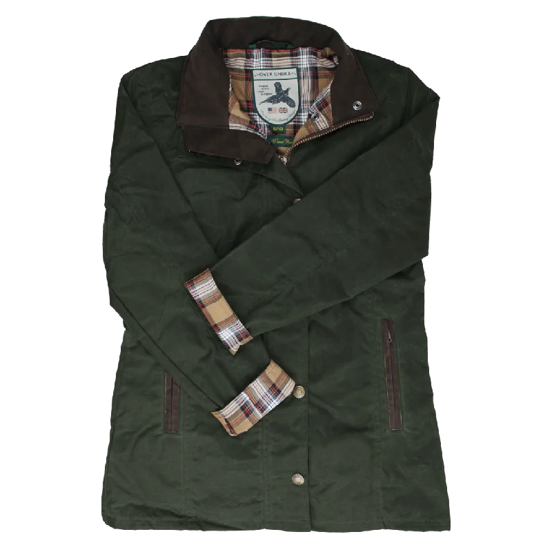 women's smocked tops -Women's Waxed Briar Jacket Olive