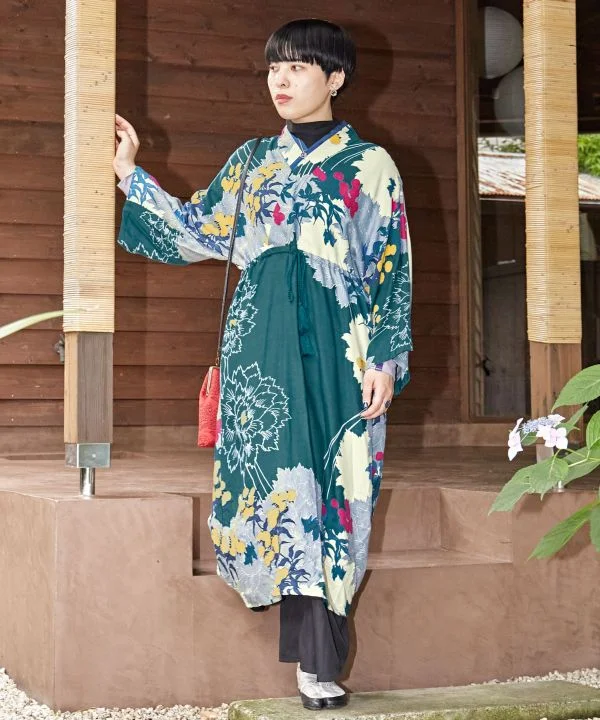 women's knit sweater dress -KINSHU - Kimono Like Dress