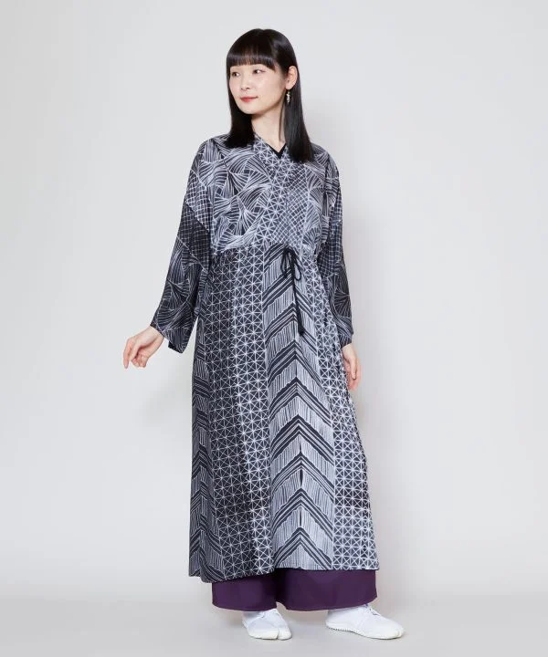 women's fitted pencil dress -NUI SHIBORI ZOME Dress