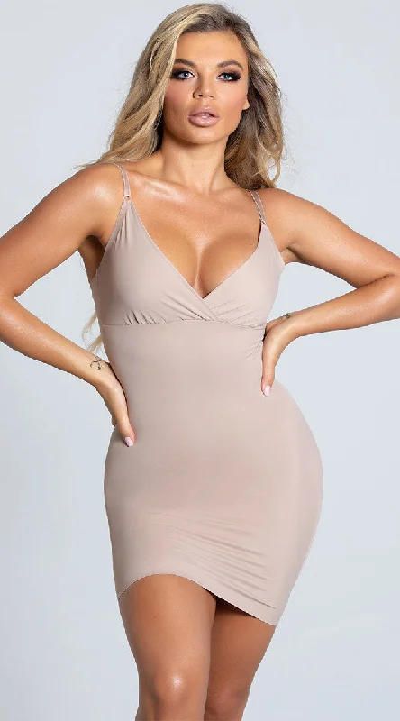 women's vintage tea dress -Curved Craze Shapewear Dress