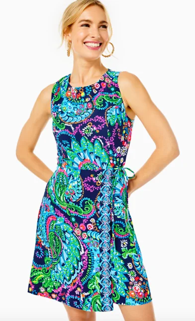 women's flowy empire waist dress -Lilly Pulitzer Donatella Shift Dress - Take Me To The Sea