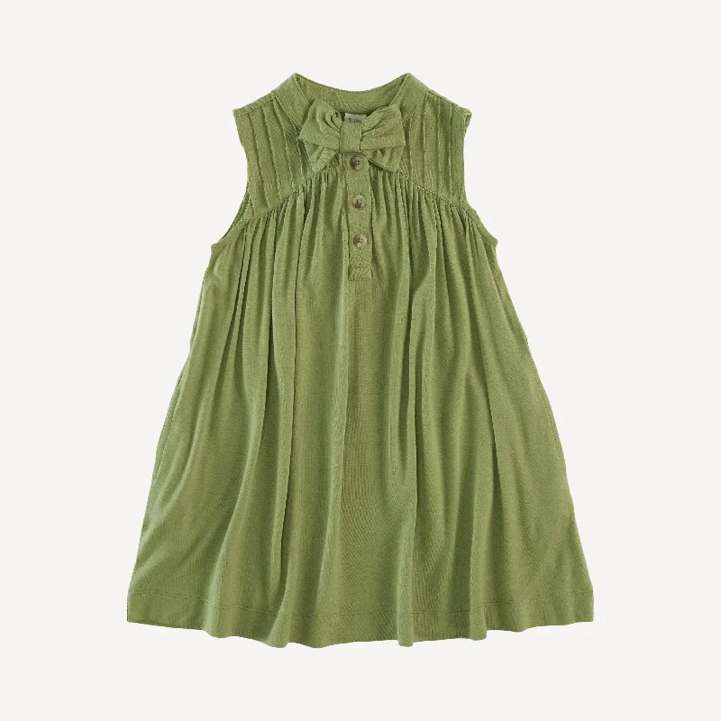 women's elegant turtleneck dress -sleeveless library dress | turf green | bamboo