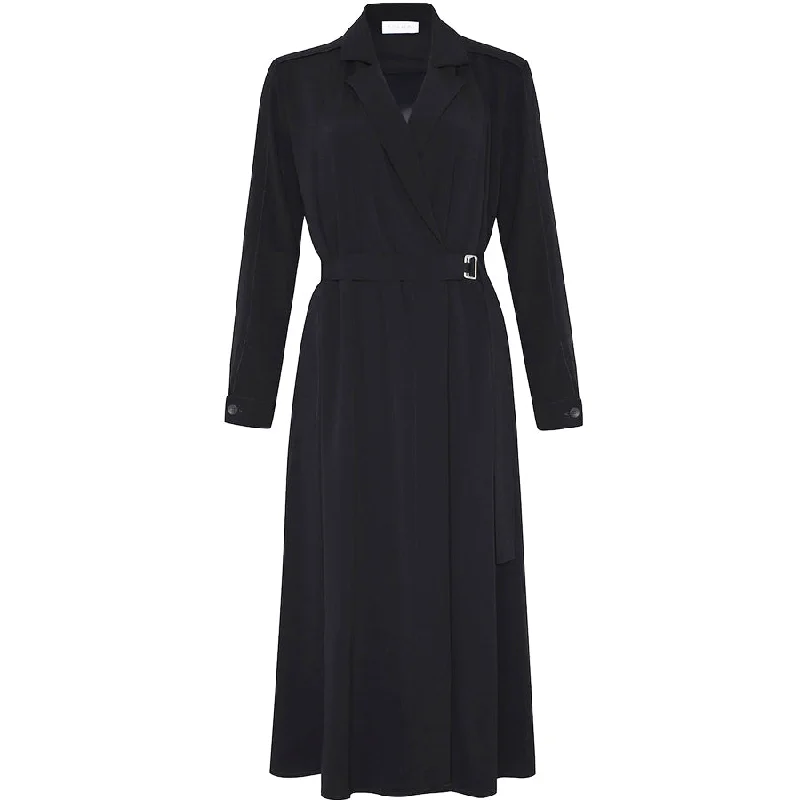 women's A-line cocktail dress -LYOCELL TRENCH-DRESS "SILVI" IN BLACK