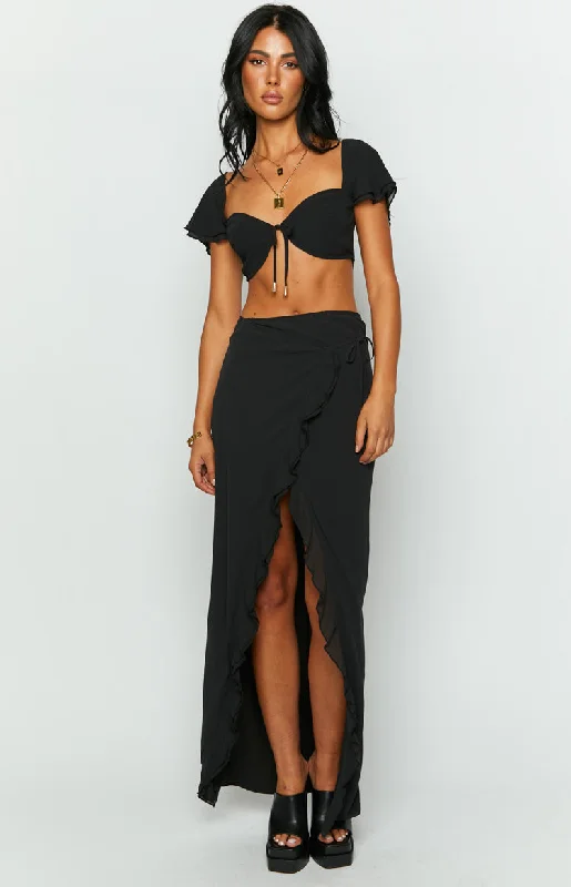 women's formal dress pants -Jay Black Midi Skirt