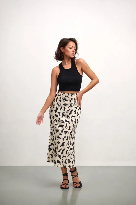 stylish knee-length skirts for women -The Olivia Slip Skirt - Cactus Print